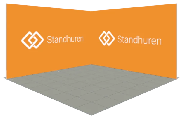 Beursstand Spanframe L-vorm