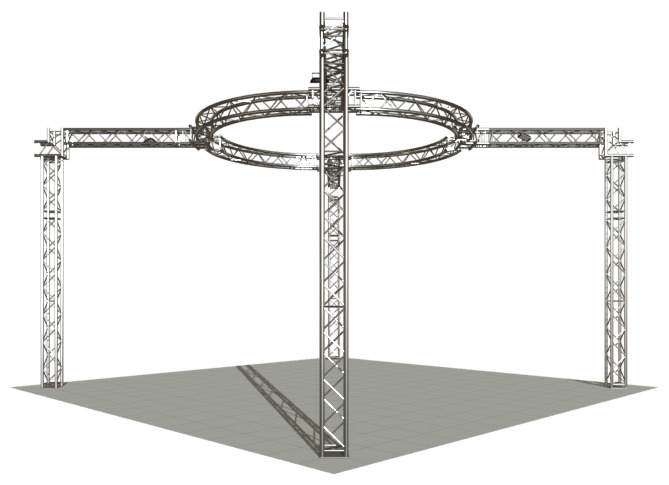 Truss Cross Rond – Eilandstand