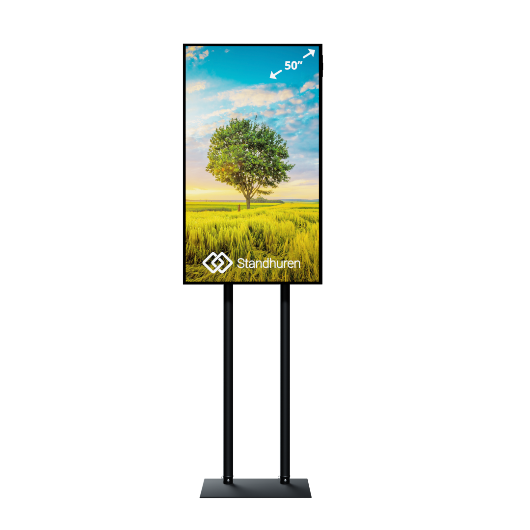 50" scherm Portrait op statief